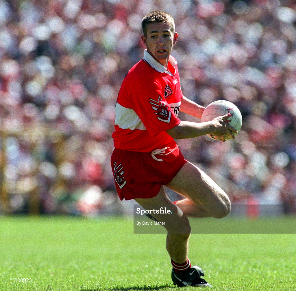 29 June 1997; Joe Cassidy of Derry during the Ulster GAA Football Senior Championship Semi-Final match between Tyrone and Derry at St. Tiernach's Park in Clones, Monaghan. Photo by David Maher/Sportsfile