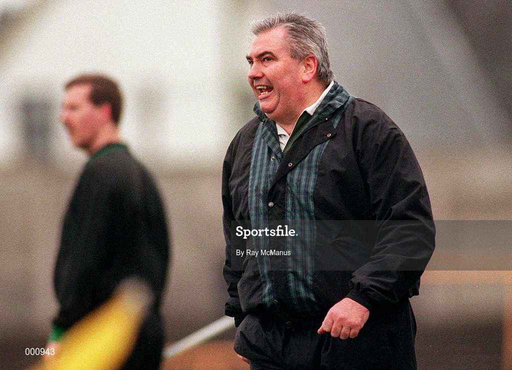 17 March 1997; Crossmaglen Rangers manager Joe Kernan during the AIB GAA Football All-Ireland Senior Club Championship Final match between Crossmaglen Rangers and Knockmore at Croke park in Dublin. Photo by Ray McManus/Sportsfile