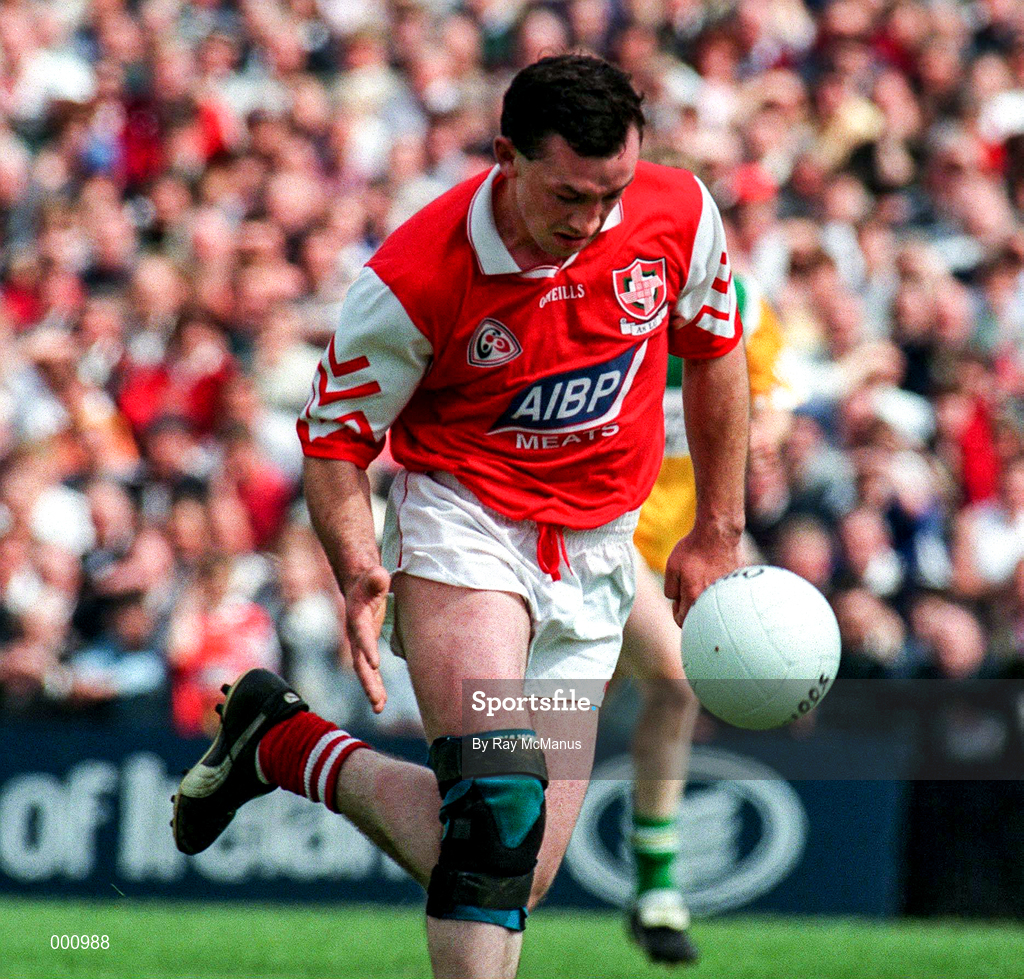 29 June 1997; John Donaldson of Louth during the Leinster GAA Senior Football Championship Semi-Final match between Offaly and Louth at Páirc Tailteann in Navan, Co Meath. Photo by Ray McManus/Sportsfile