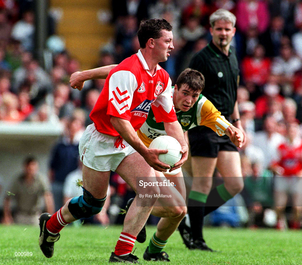 29 June 1997; John Donaldson of Louth during the Leinster GAA Senior Football Championship Semi-Final match between Offaly and Louth at Páirc Tailteann in Navan, Co Meath. Photo by Ray McManus/Sportsfile