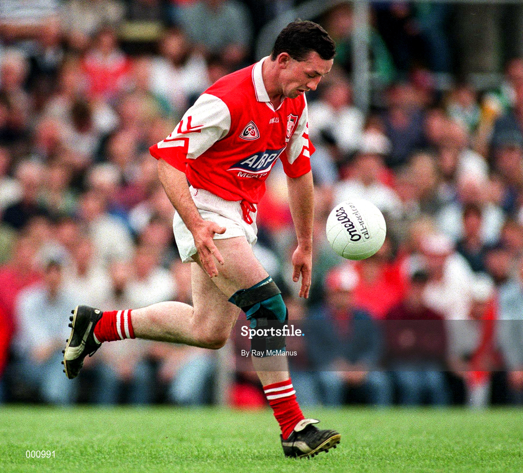 29 June 1997; John Donaldson of Louth during the Leinster GAA Senior Football Championship Semi-Final match between Offaly and Louth at Páirc Tailteann in Navan, Co Meath. Photo by Ray McManus/Sportsfile