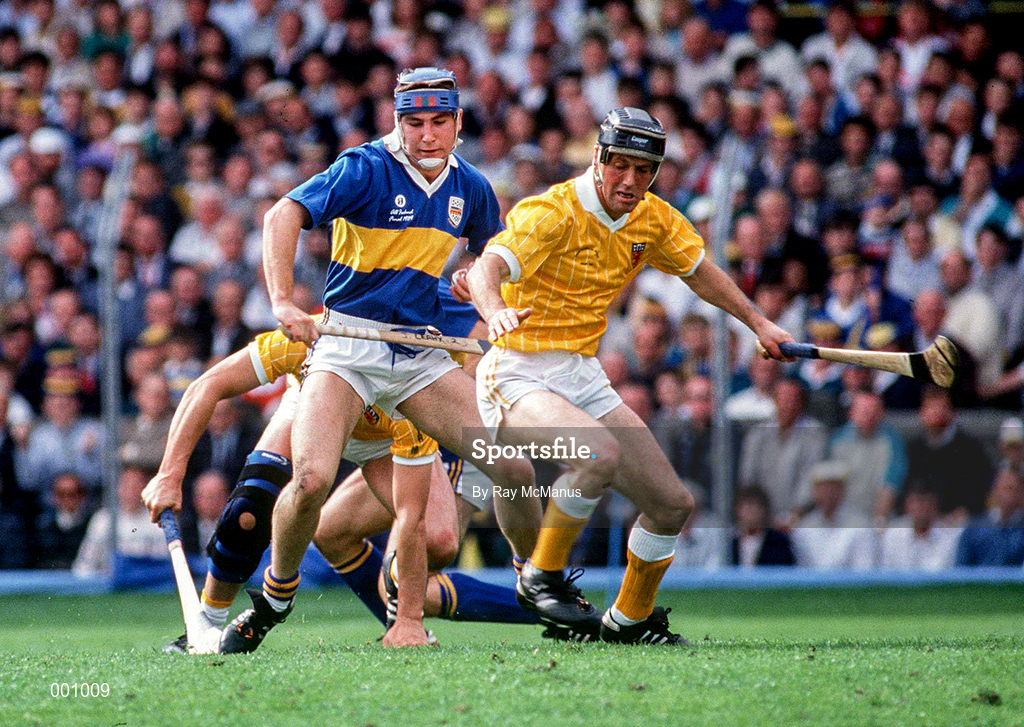 3 September 1989; John Leahy of Tipperary in action during the All-Ireland Hurling Championship Final match between Tipperary and Antrim at Croke Park in Dublin. Photo by Ray McManus/Sportsfile