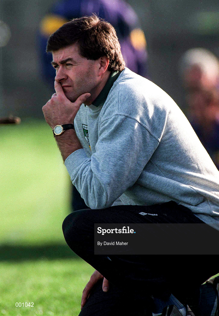 23 March 1997; Offaly Hurling Manager John McIntyre during the National Hurling League Division 1 match between Offaly and Wexford at St. Brendan's Park in Birr, Offaly. Photo by David Maher/Sportsfile