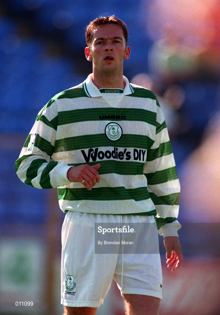 20 September 1998; Billy Woods of Shamrock Rovers during the Harp Lager National League Premier Division match between Shamrock Rovers and Derry City at Tolka Park in Dublin. Photo by Brendan Moran/Sportsfile