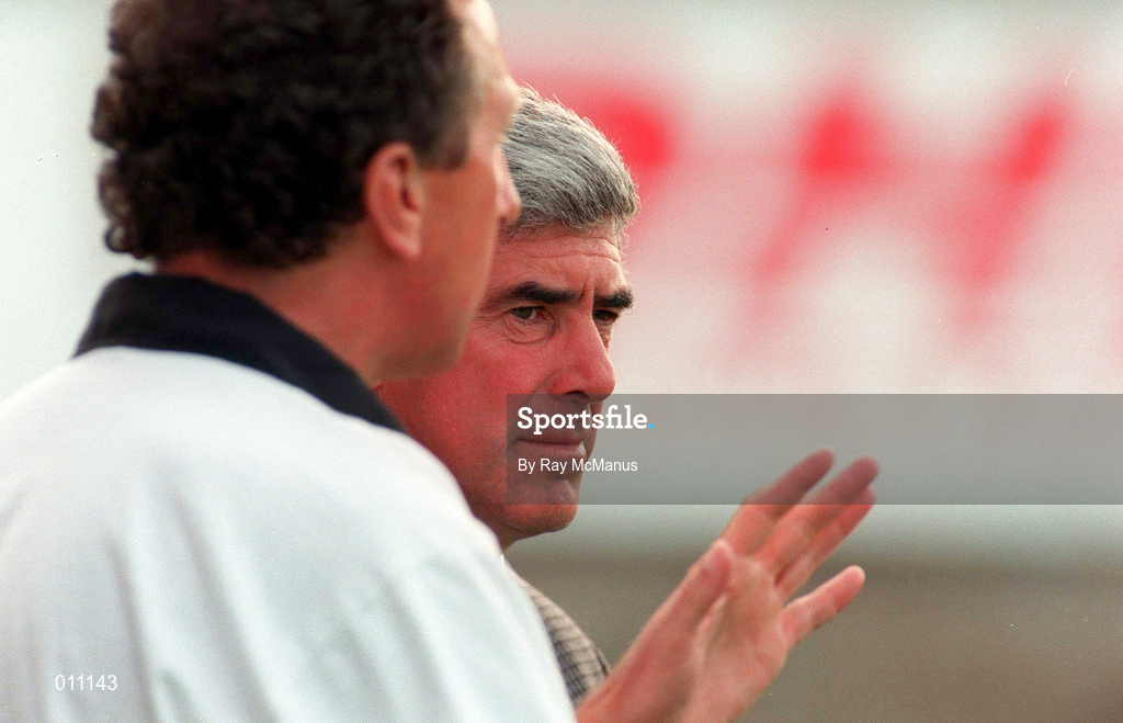 18 July 1998; Norwich City manager Bryan Hamilton during the Club Friendly between St. Patrick's Athletic and Norwich City at Richmond Park in Dublin. Photo by Ray McManus/Sportsfile