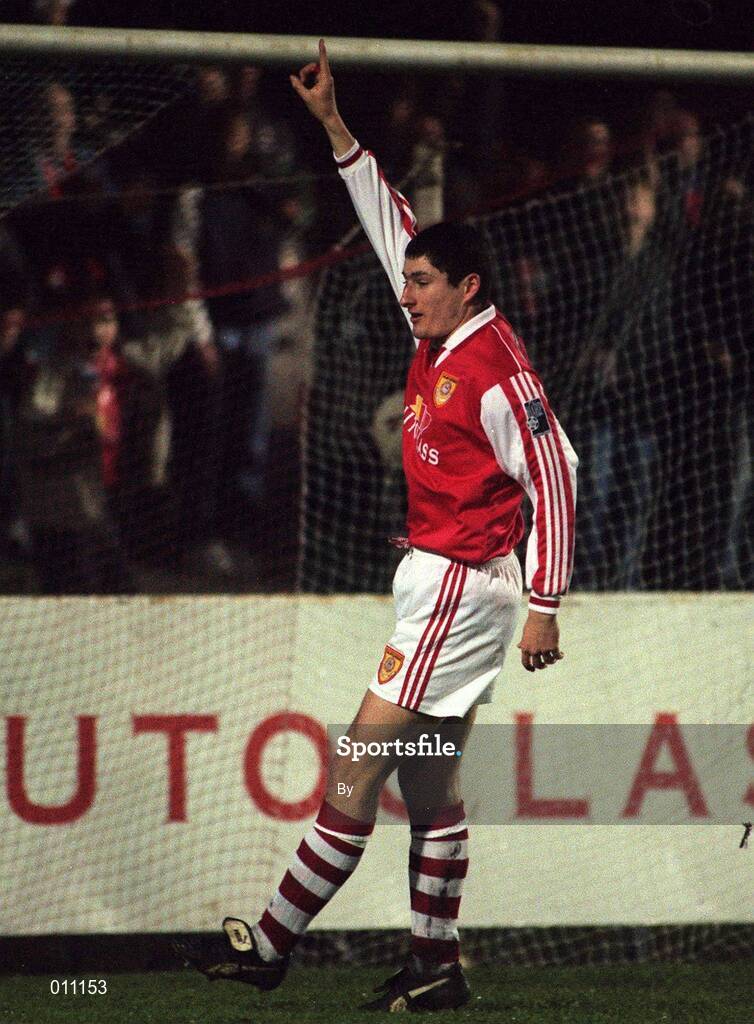 19 Dec 1997. Colin Hawkins, St. Pat's Athl F.C., FAI National League Soccer, Richmond Park, Dublin. Picture Credit: Brendan Moran/SPORTSFILE.