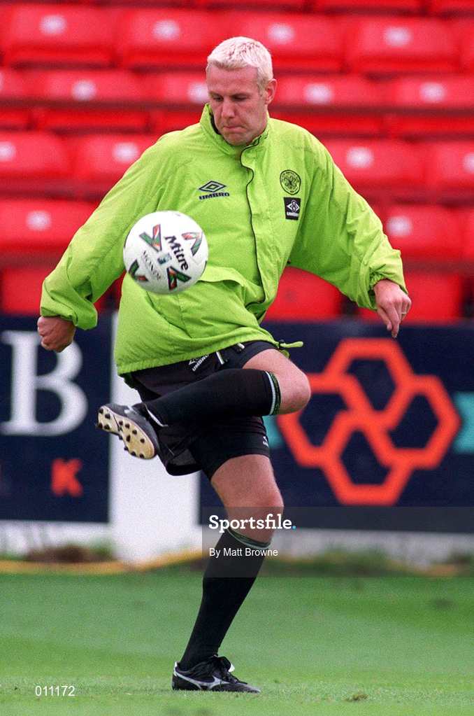 28 July 1998; Craig Burley during a Celtic Training Session at Tolka Park in Dublin. Photo by Matt Browne/Sportsfile