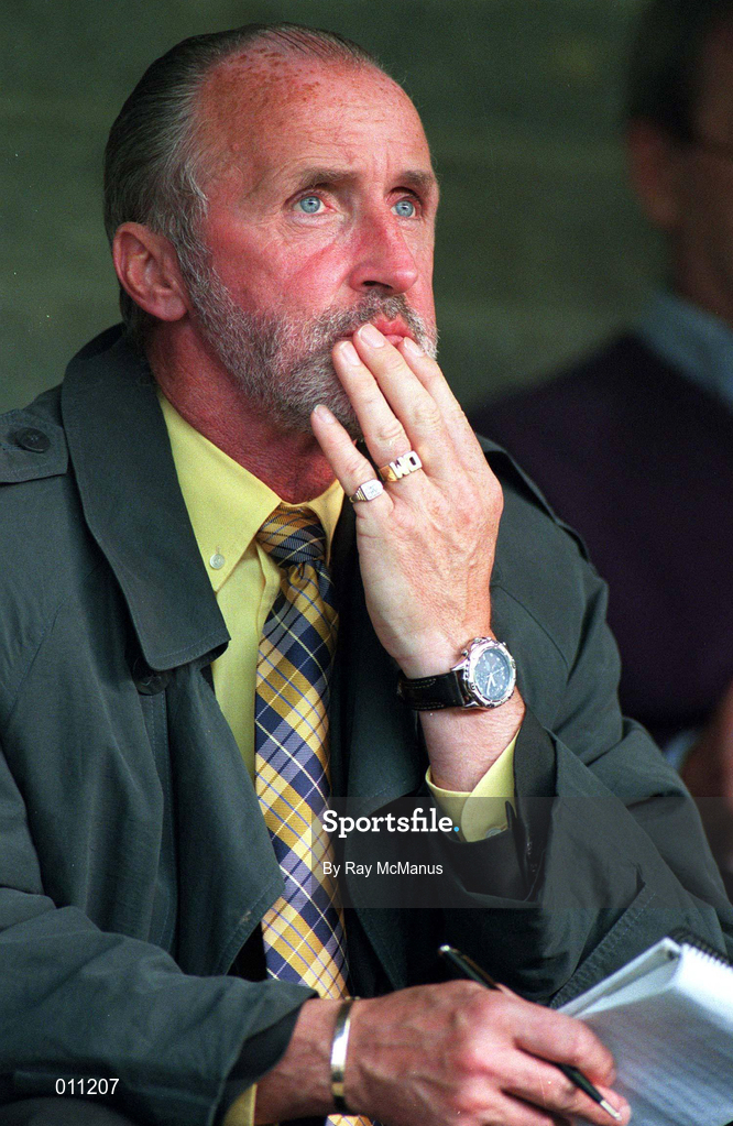 18 July 1998; Former Celtic player Danny McGrain watches on during the Club Friendly between St. Patrick's Athletic and Norwich City at Richmond Park in Dublin. Photo by Ray McManus/Sportsfile