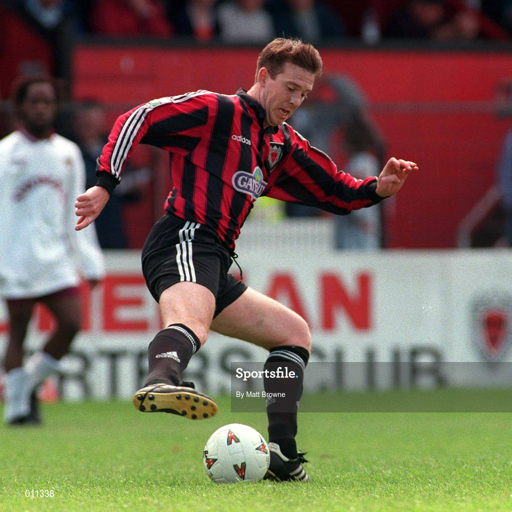 12 July 1998; Donal Broughan of Bohemians during the Club Friendly between Bohemians and Hearts at Dalymount Park in Dublin. Photo by Matt Browne/Sportsfile