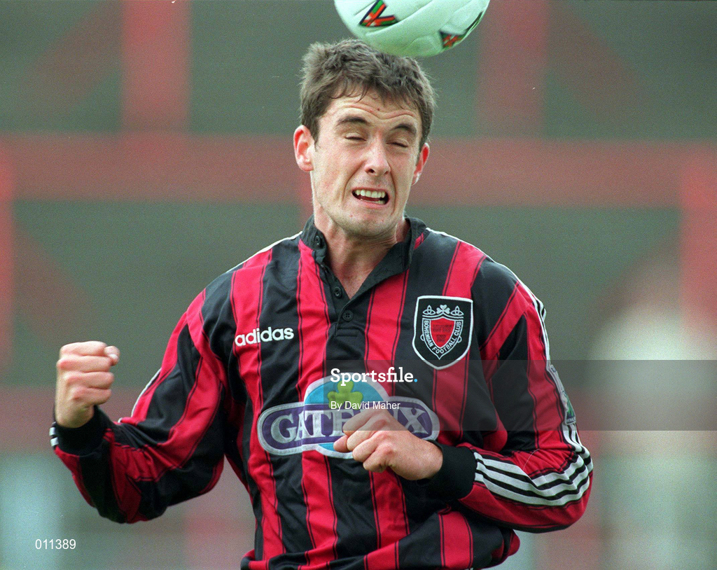 12 July 1998; Fergal Harkin of Bohemians during the Club Friendly between Bohemians and Hearts at Dalymount Park in Dublin. Photo by David Maher/Sportsfile