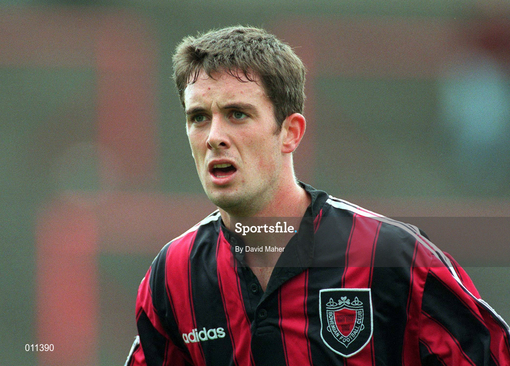 12 July 1998; Fergal Harkin of Bohemians during the Club Friendly between Bohemians and Hearts at Dalymount Park in Dublin. Photo by David Maher/Sportsfile
