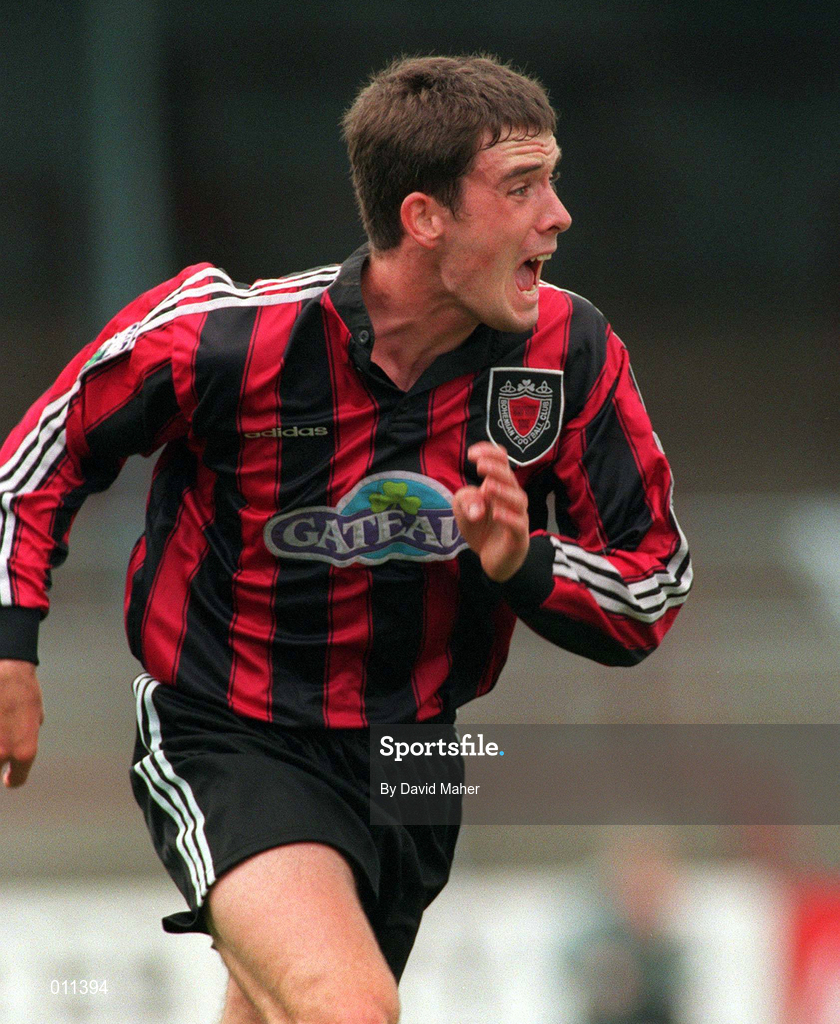 12 July 1998; Fergal Harkin of Bohemians during the Club Friendly between Bohemians and Hearts at Dalymount Park in Dublin. Photo by David Maher/Sportsfile