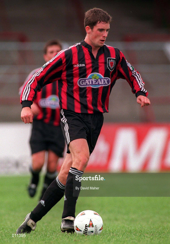 12 July 1998; Fergal Harkin of Bohemians during the Club Friendly between Bohemians and Hearts at Dalymount Park in Dublin. Photo by David Maher/Sportsfile