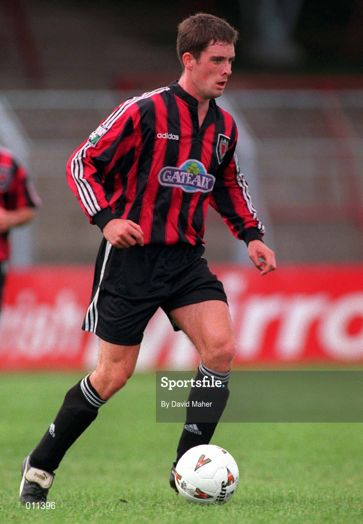 12 July 1998; Fergal Harkin of Bohemians during the Club Friendly between Bohemians and Hearts at Dalymount Park in Dublin. Photo by David Maher/Sportsfile
