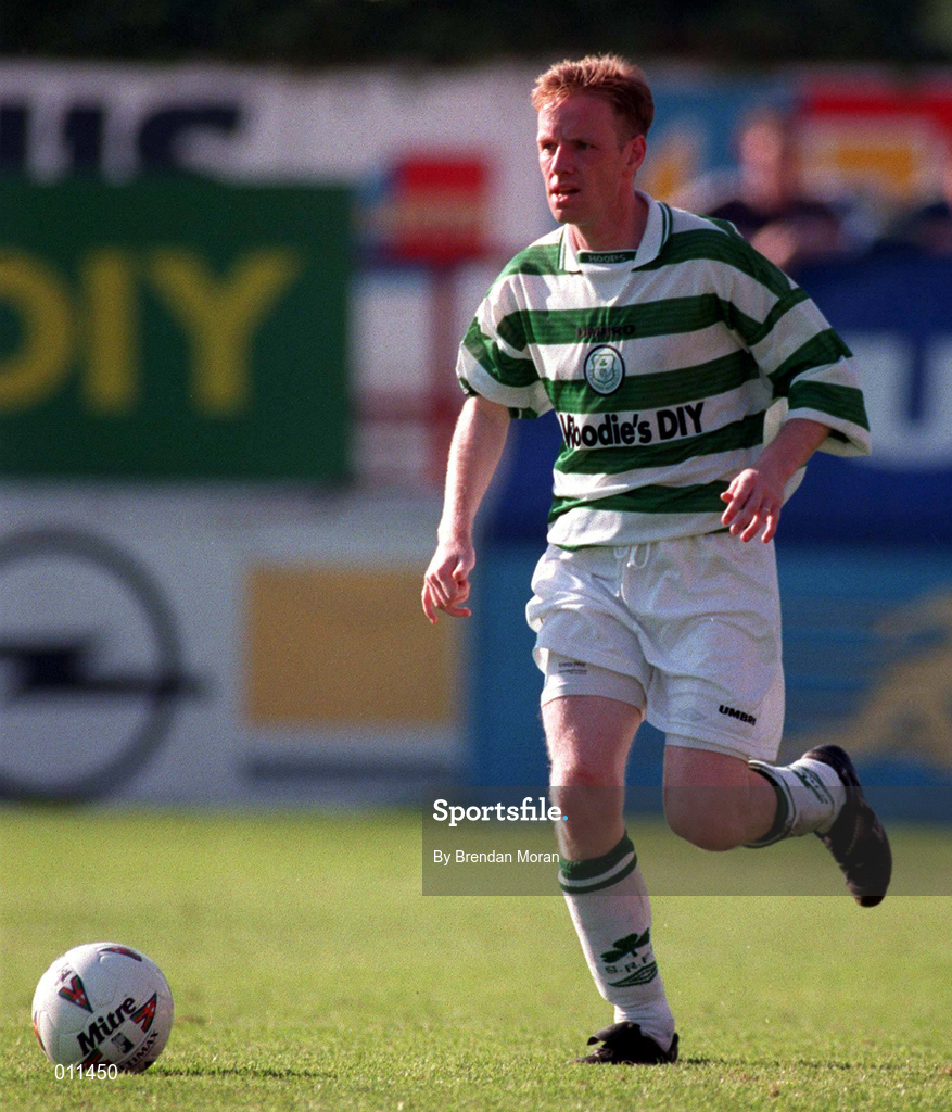 20 September 1998; Gino Brazil of Shamrock Rovers during the Harp Lager National League Premier Division match between Shamrock Rovers and Derry City at Tolka Park in Dublin. Photo by Brendan Moran/Sportsfile