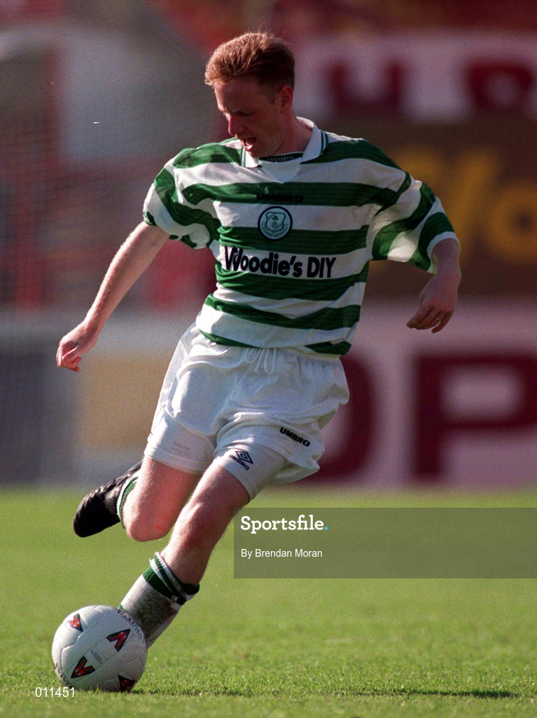 20 September 1998; Gino Brazil of Shamrock Rovers during the Harp Lager National League Premier Division match between Shamrock Rovers and Derry City at Tolka Park in Dublin. Photo by Brendan Moran/Sportsfile