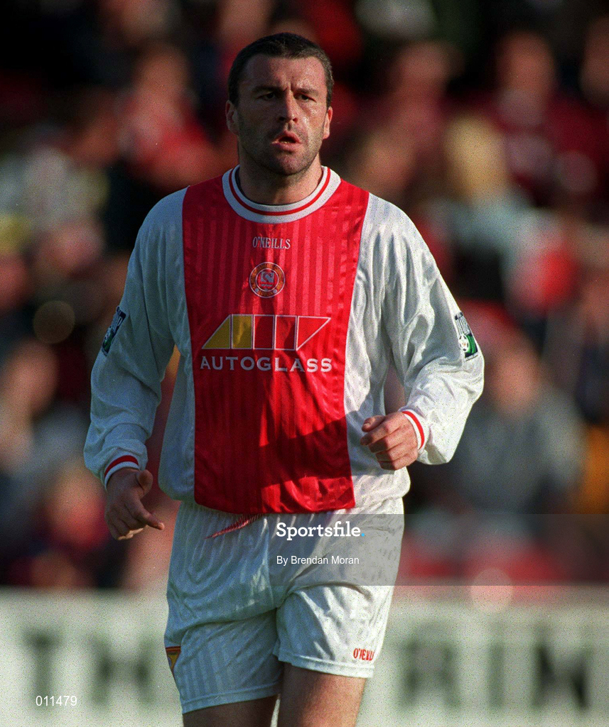 14 July 1998; Ian Gilzean of St. Patrick's Athletic during the Club Friendly between St. Patrick's Athletic and Hearts at Richmond Park in Dublin. Photo by Brendan Moran/Sportsfile