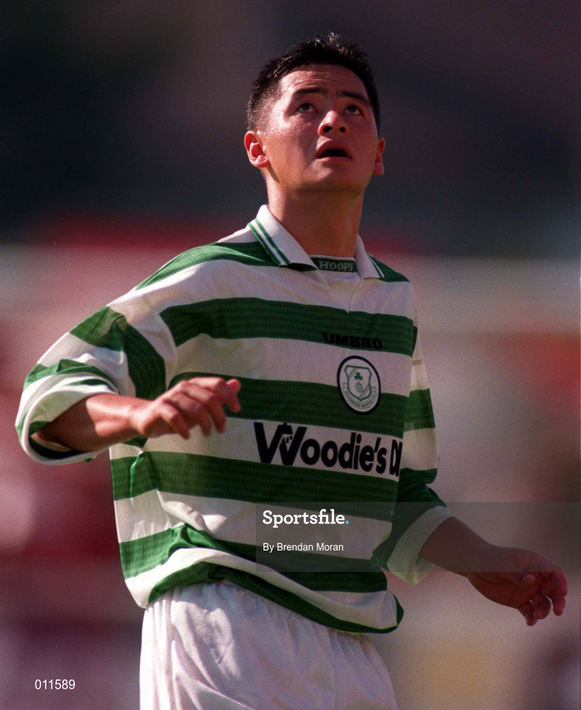 20 September 1998; Jason Sherlock of Shamrock Rovers during the Harp Lager National League Premier Division match between Shamrock Rovers and Derry City at Tolka Park in Dublin. Photo by Brendan Moran/Sportsfile