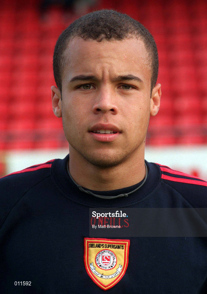 14 July 1998; Jeff Clarke of St. Patrick's Athletic ahead of the Club Friendly between St. Patrick's Athletic and Hearts at Richmond Park in Dublin. Photo by Matt Browne/Sportsfile