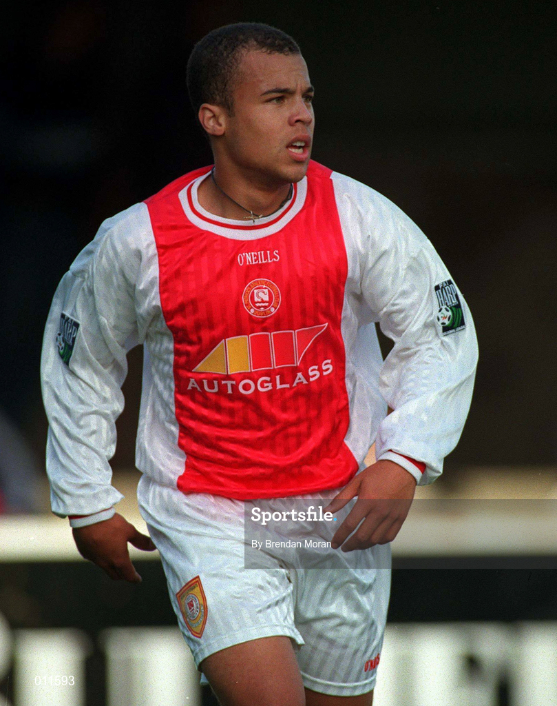 14 July 1998; Jeff Clarke of St. Patrick's Athletic during the Club Friendly between St. Patrick's Athletic and Hearts at Richmond Park in Dublin. Photo by Brendan Moran/Sportsfile