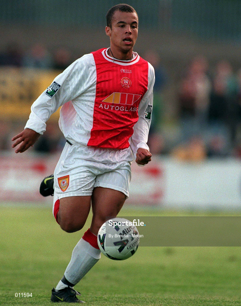 25 July 1998; Jeff Clarke of St. Patrick's Athletic during the Club Friendly between St. Patrick's Athletic and Bolton Wanderers at Richmond Park in Dublin. Photo by Brendan Moran/Sportsfile
