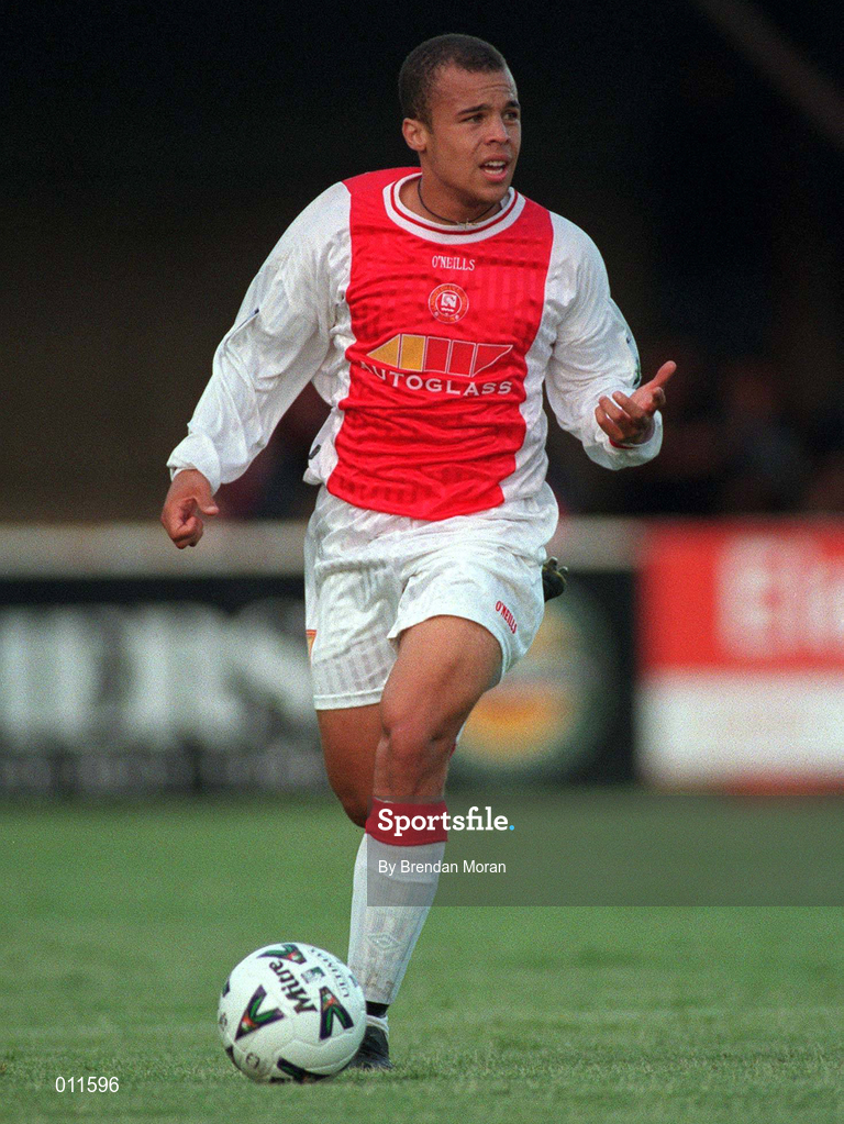 25 July 1998; Jeff Clarke of St. Patrick's Athletic during the Club Friendly between St. Patrick's Athletic and Bolton Wanderers at Richmond Park in Dublin. Photo by Brendan Moran/Sportsfile