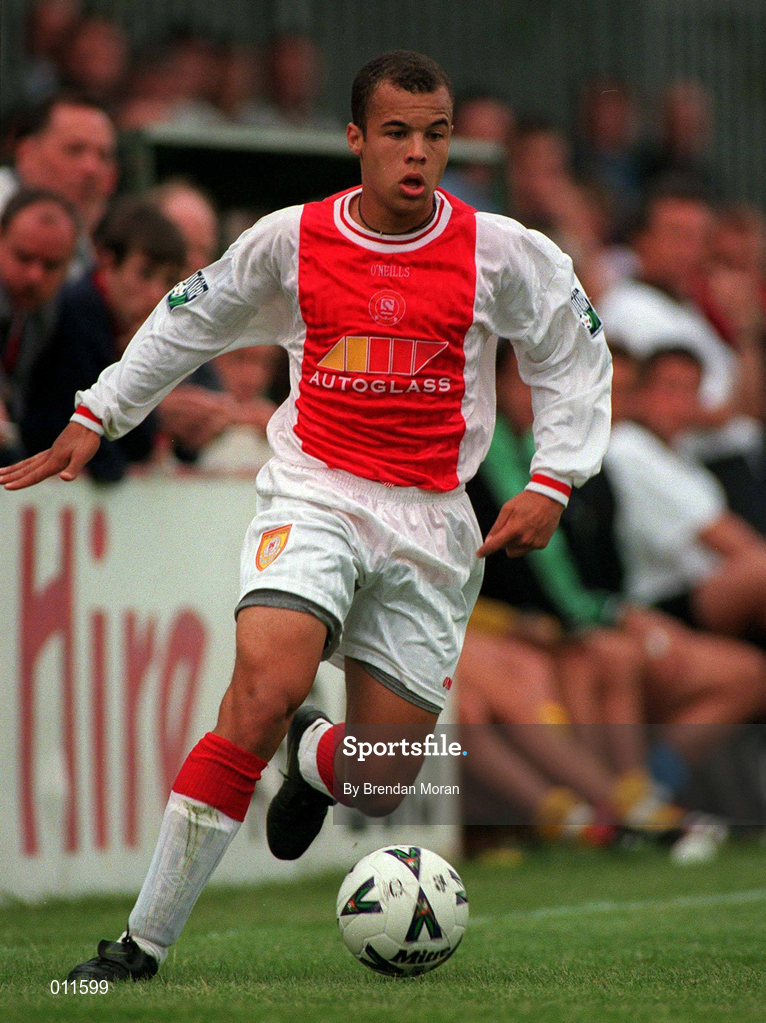 18 July 1998; Jeff Clarke of St. Patrick's Athletic during the Club Friendly between St. Patrick's Athletic and Norwich City at Richmond Park in Dublin. Photo by Brendan Moran/Sportsfile