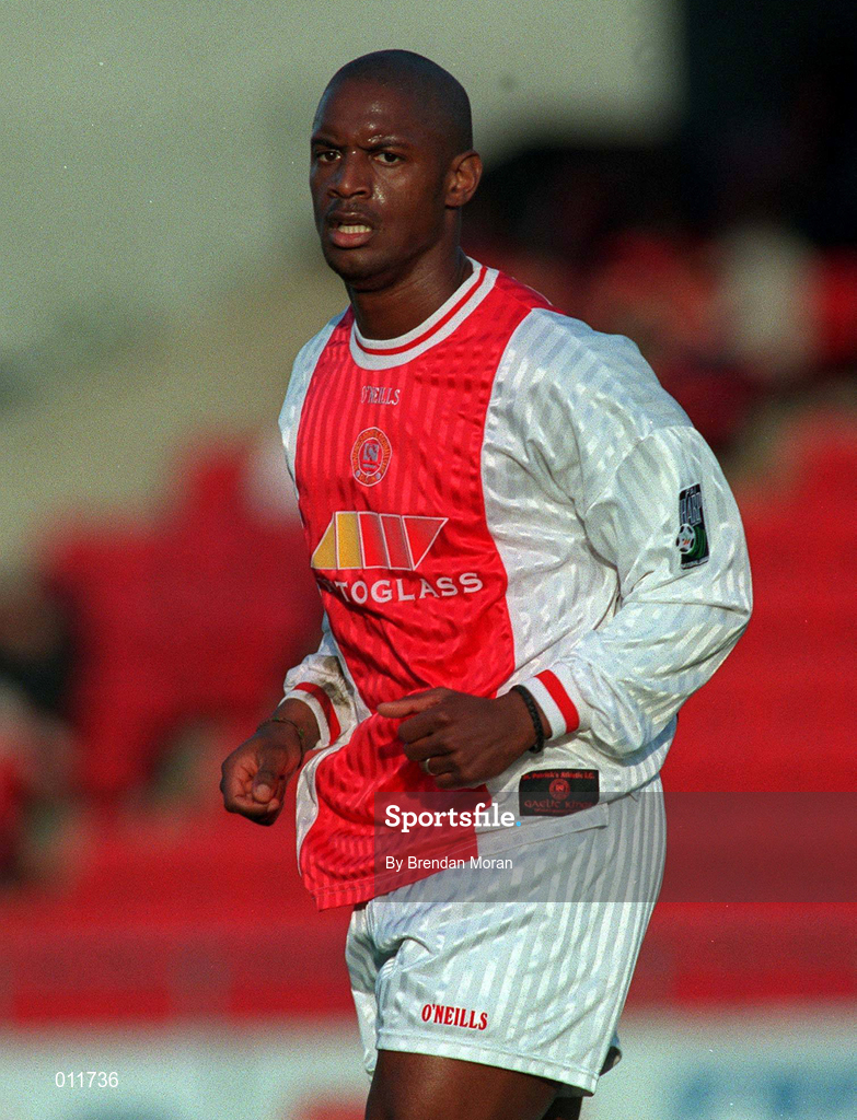 25 July 1998; Leon Braithwaite of St. Patrick's Athletic during the Club Friendly between St. Patrick's Athletic and Bolton Wanderers at Richmond Park in Dublin. Photo by Brendan Moran/Sportsfile