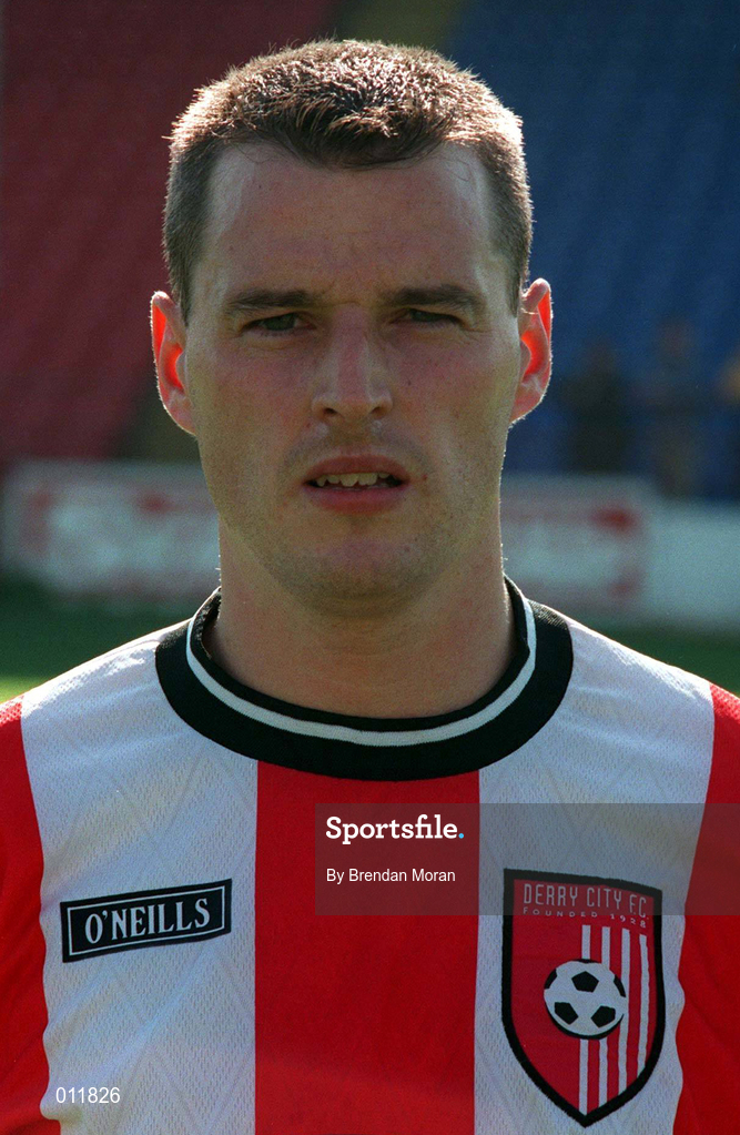 20 September 1998; Michael Kelly of Derry City during the Harp Lager National League Premier Division match between Shamrock Rovers and Derry City at Tolka Park in Dublin. Photo by Brendan Moran/Sportsfile