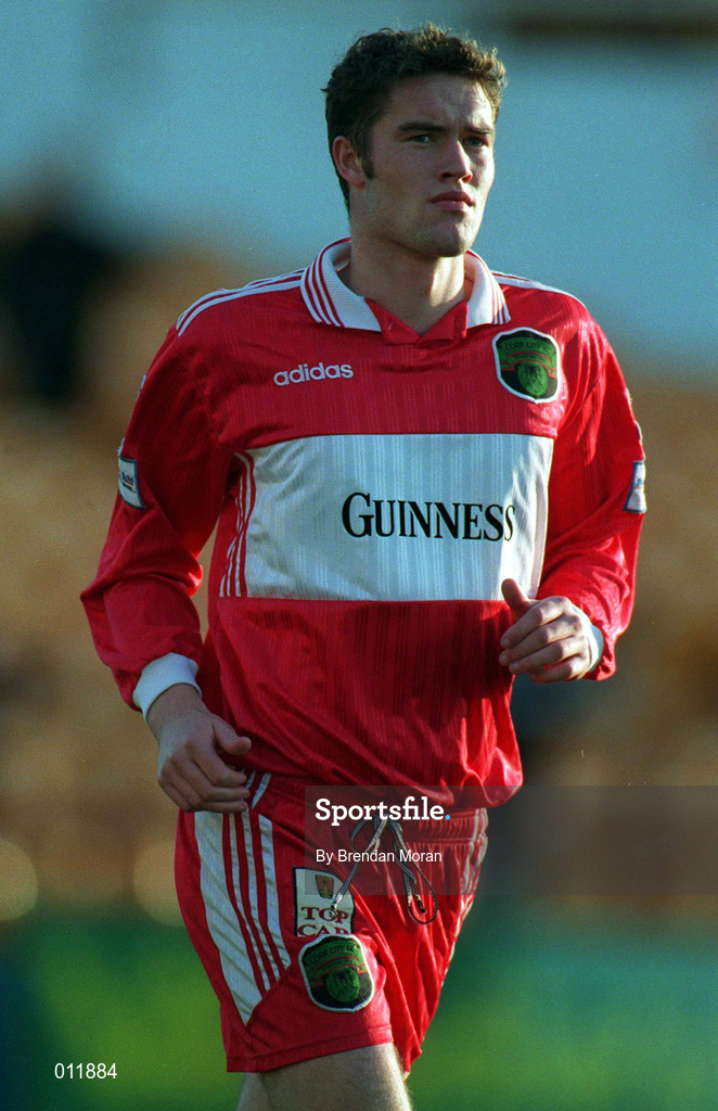 9 November 1997; Noel Hartigan of Cork City during the Harp Lager National League Premier Division match between Shamrock Rovers and Cork City at Tolka Park in Dublin. Photo by Brendan Moran/Sportsfile