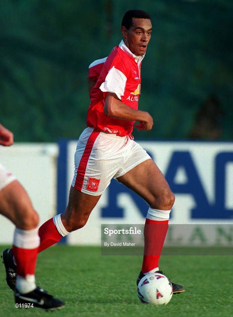 2 August 1996; Paul Osam of St. Patrick's Athletic during the Harp Lager National League Premier Division match between St. Patrick's Athletic and Bray Wanderers at Richmond Park in Dublin. Photo by David Maher/Sportsfile