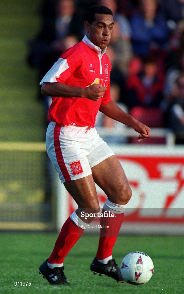 2 August 1996; Paul Osam of St. Patrick's Athletic during the Harp Lager National League Premier Division match between St. Patrick's Athletic and Bray Wanderers at Richmond Park in Dublin. Photo by David Maher/Sportsfile
