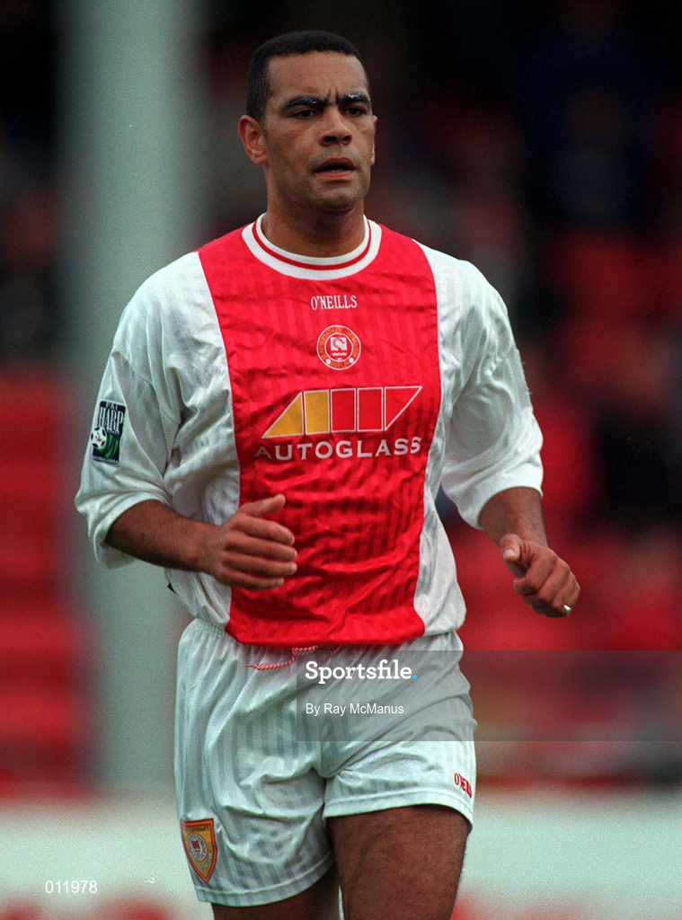 18 July 1998; Paul Osam of St. Patrick's Athletic during the Club Friendly between St. Patrick's Athletic and Norwich City at Richmond Park in Dublin. Photo by Ray McManus/Sportsfile