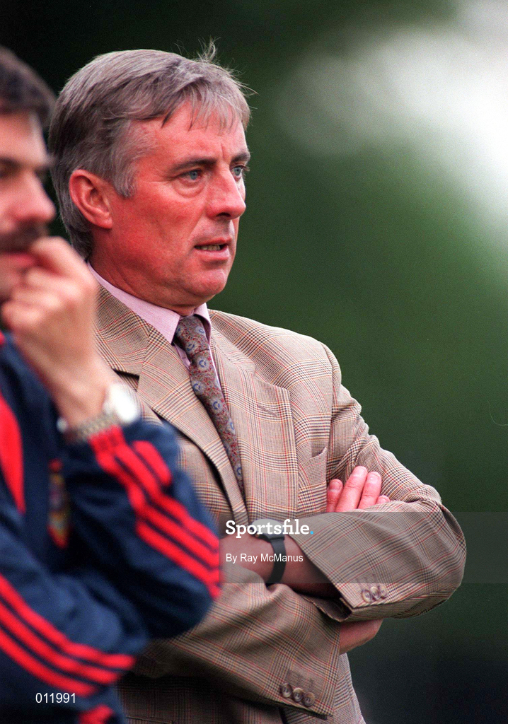 18 July 1998; St. Patrick's Athletic manager Pete Mahon during the Club Friendly between St. Patrick's Athletic and Norwich City at Richmond Park in Dublin. Photo by Ray McManus/Sportsfile