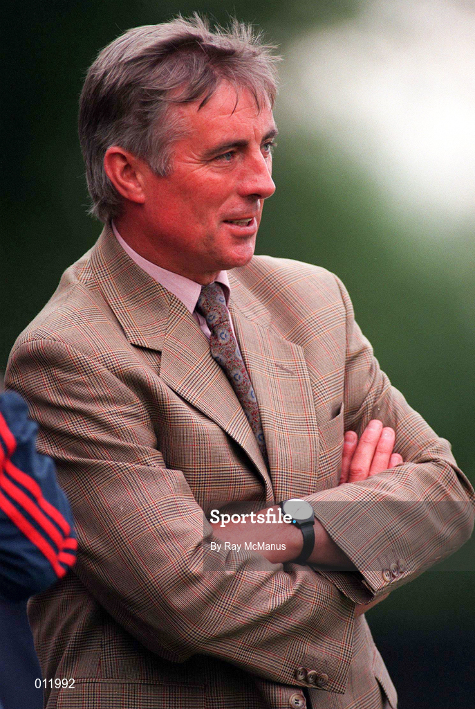 18 July 1998; St. Patrick's Athletic manager Pete Mahon during the Club Friendly between St. Patrick's Athletic and Norwich City at Richmond Park in Dublin. Photo by Ray McManus/Sportsfile