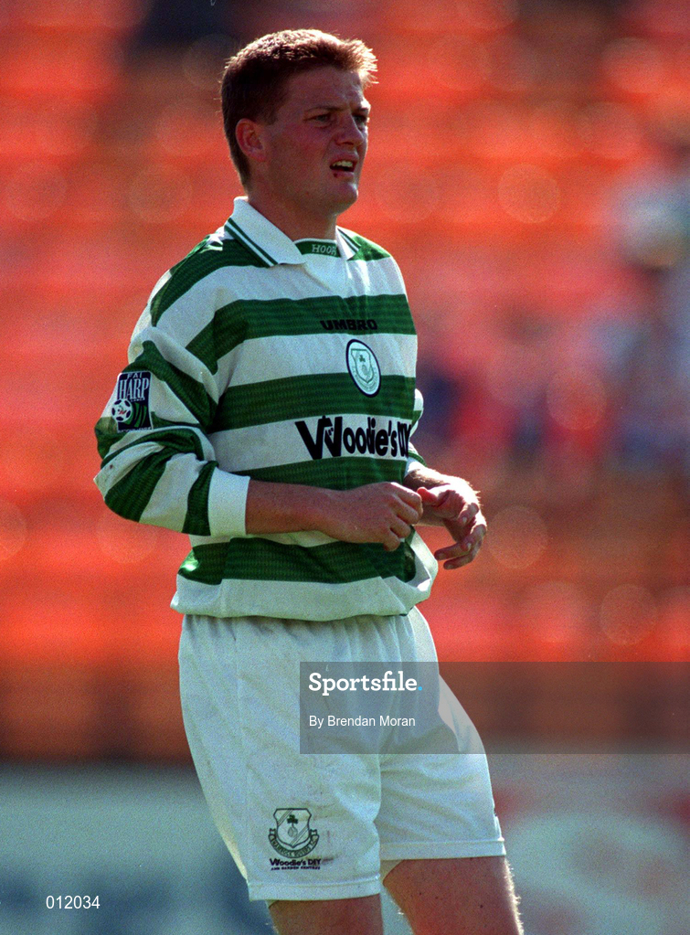 20 September 1998; Richie Purdy of Shamrock Rovers during the Harp Lager National League Premier Division match between Shamrock Rovers and Derry City at Tolka Park in Dublin. Photo by Brendan Moran/Sportsfile