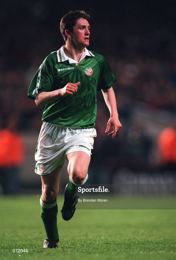 22 April 1998; Robbie Keane of Republic of Ireland during the International Friendly between Republic of Ireland and Argentina at Lansdowne Road in Dublin. Photo by Brendan Moran/Sportsfile