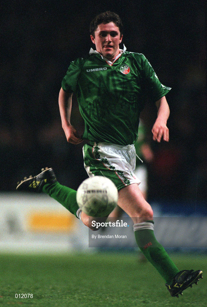 22 April 1998; Robbie Keane of Republic of Ireland during the International Friendly between Republic of Ireland and Argentina at Lansdowne Road in Dublin. Photo by Brendan Moran/Sportsfile