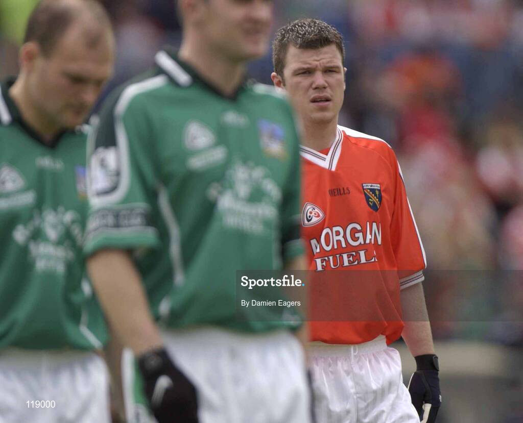 20 July 2003; Armagh's Ronan Clarke pictured during the pre match parade. Bank of Ireland Senior Football Championship qualifier, Limerick v Armagh, Dr Hyde Park, Roscommon. Picture credit; Damien Eagers / SPORTSFILE *EDI*