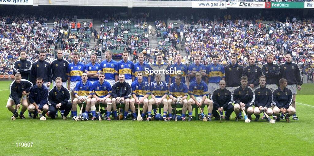 27 July 2003; The Tipperary panel prior to the Guinness All-Ireland Senior Hurling Championship Quarter Final match between Offaly and Tipperary at Croke Park in Dublin. Photo by Pat Murphy / Sportsfile
