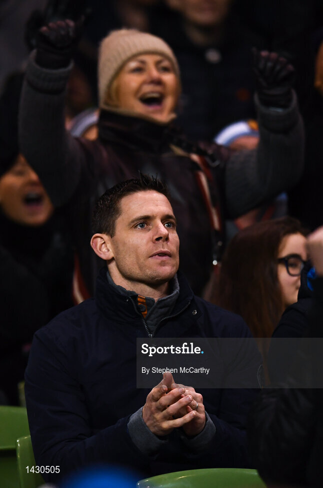 16 December 2017; Dublin football goalkeeper Stephen Cluxton during the European Rugby Champions Cup Pool 3 Round 4 match between Leinster and Exeter Chiefs at the Aviva Stadium in Dublin. Photo by Stephen McCarthy/Sportsfile