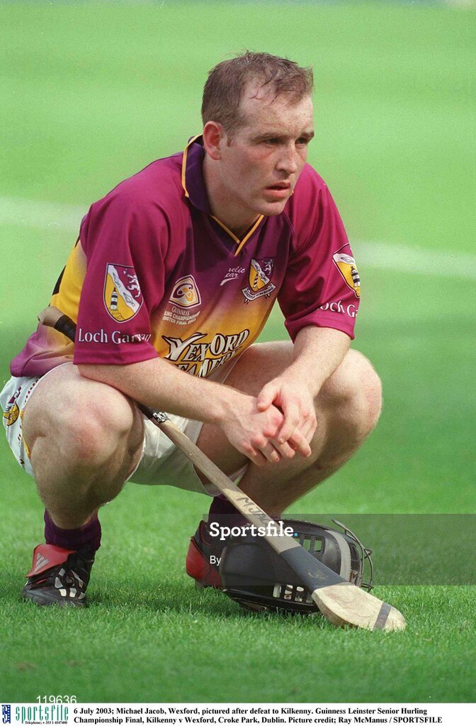 6 July 2003; Michael Jacob, Wexford, pictured after defeat to Kilkenny. Guinness Leinster Senior Hurling Championship Final, Kilkenny v Wexford, Croke Park, Dublin. Picture credit; Ray McManus / SPORTSFILE