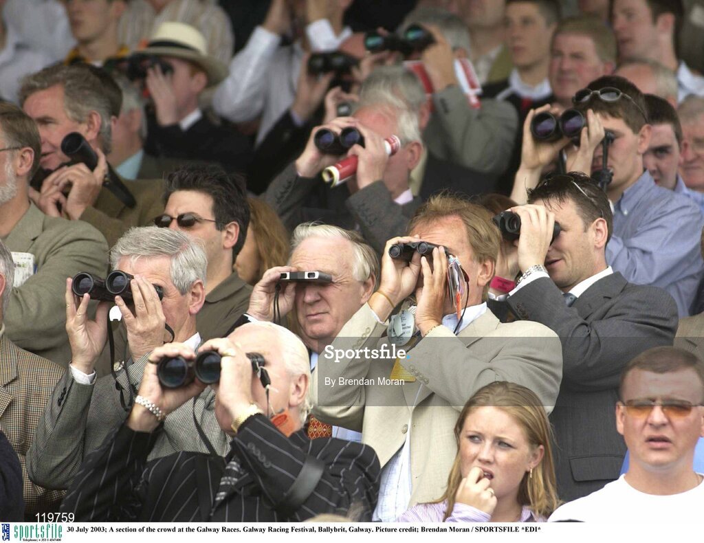 30 July 2003; A section of the crowd at the Galway Races. Galway Racing Festival, Ballybrit, Galway. Picture credit; Brendan Moran / SPORTSFILE *EDI*