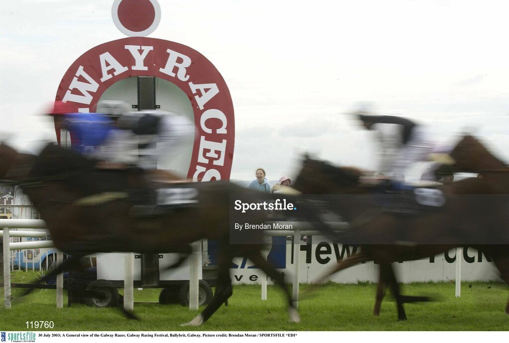 30 July 2003; A General view of the Galway Races. Galway Racing Festival, Ballybrit, Galway. Picture credit; Brendan Moran / SPORTSFILE *EDI*