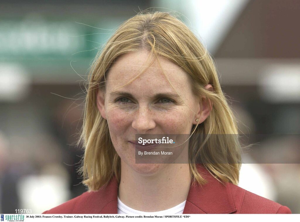 30 July 2003; Frances Crowley, Trainer. Galway Racing Festival, Ballybrit, Galway. Picture credit; Brendan Moran / SPORTSFILE *EDI*