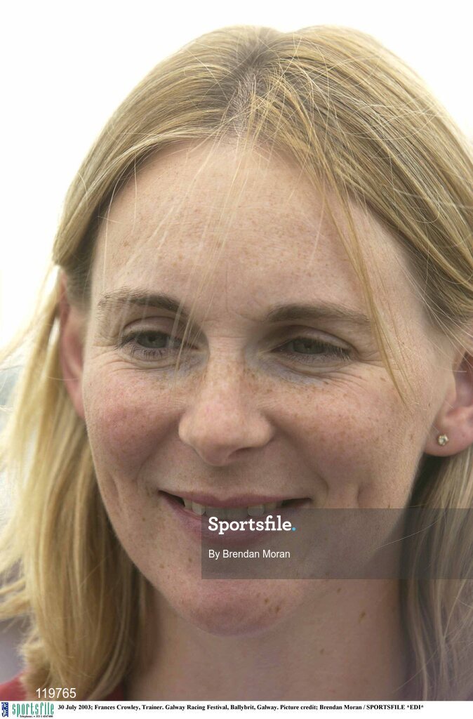 30 July 2003; Frances Crowley, Trainer. Galway Racing Festival, Ballybrit, Galway. Picture credit; Brendan Moran / SPORTSFILE *EDI*