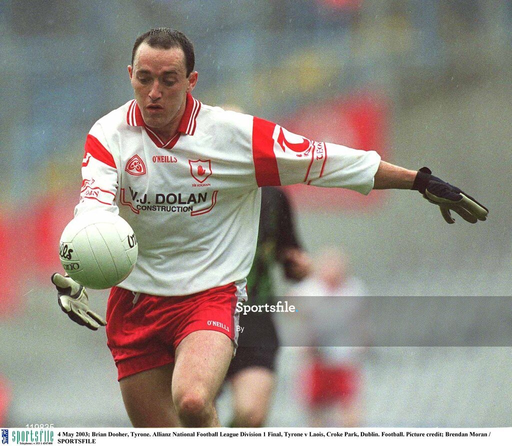 4 May 2003; Brian Dooher, Tyrone. Allianz National Football League Division 1 Final, Tyrone v Laois, Croke Park, Dublin. Football. Picture credit; Brendan Moran / SPORTSFILE