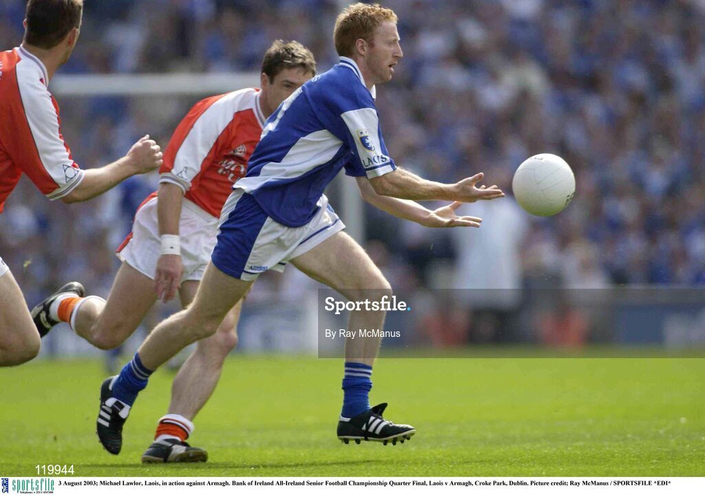 3 August 2003; Michael Lawlor of Laois in action during the Bank of Ireland All-Ireland Senior Football Championship Quarter Final between Laois and Armagh at Croke Park in Dublin. Photo by Ray McManus/Sportsfile