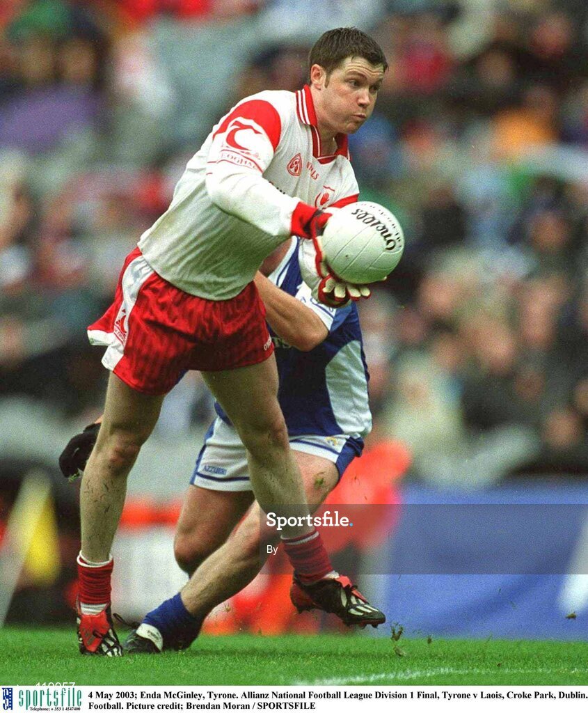 4 May 2003; Enda McGinley, Tyrone. Allianz National Football League Division 1 Final, Tyrone v Laois, Croke Park, Dublin. Football. Picture credit; Brendan Moran / SPORTSFILE