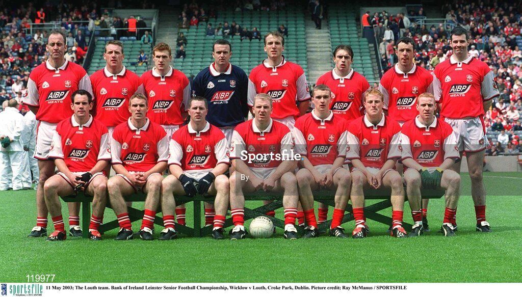 11 May 2003; The Louth team. Bank of Ireland Leinster Senior Football Championship, Wicklow v Louth, Croke Park, Dublin. Picture credit; Ray McManus / SPORTSFILE